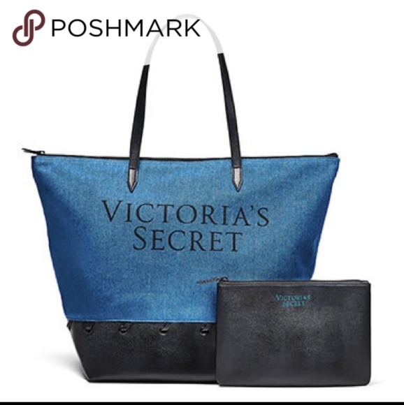 New Victoria's Secret 2018 Denim Tote Set - Picture 7 of 7